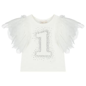Girls White 1st Birthday T-Shirt