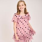 Girls Pink, Gold & Black Stars Tulle Dress, 1, hi-res