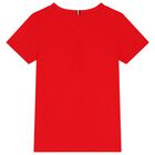 Boys Red  Logo T-Shirt, 3, hi-res