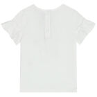 Younger Girls White Bird T-Shirt, 1, hi-res