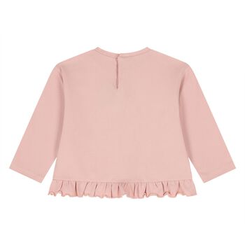 Younger Girls Pink London Phone Box Long Sleeve Top