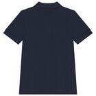 Boys Navy Blue Logo Polo Shirt, 1, hi-res