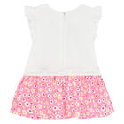 Younger Girls White & Pink Dress, 1, hi-res
