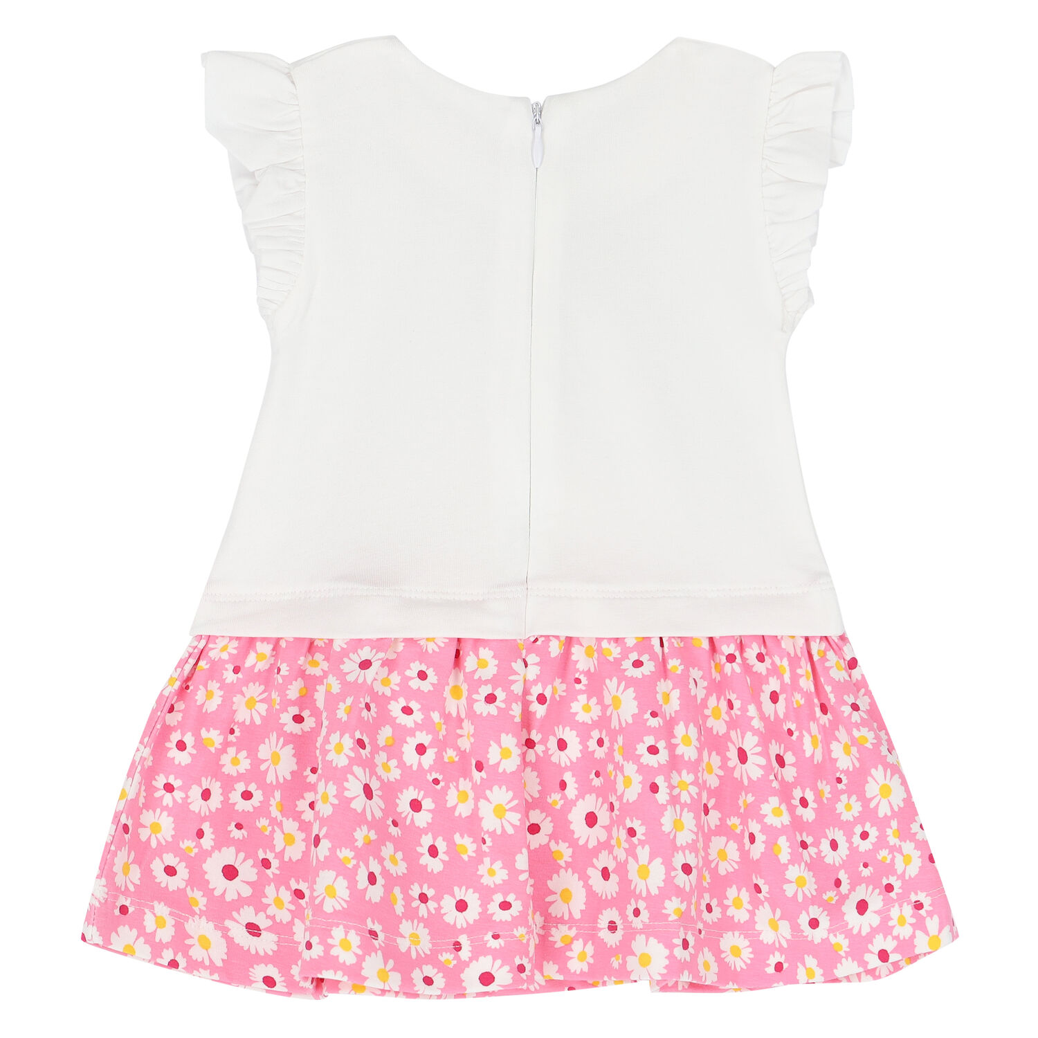 Younger Girls White & Pink Dress, 1, hi-res image number null