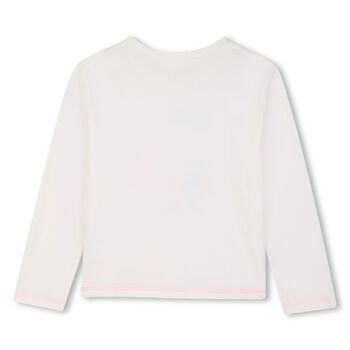 Girls Ivory Sequin Unicorn Long Sleeeve Top