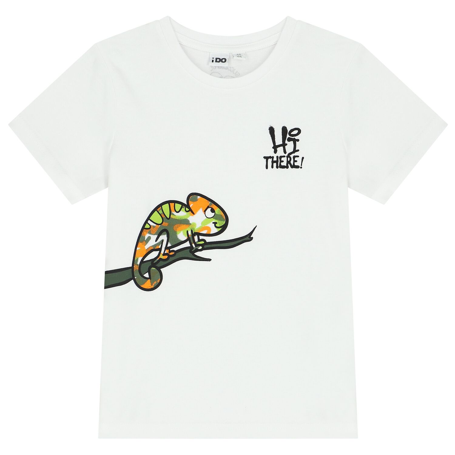 Boys White Chameleon T-Shirt, 1, hi-res