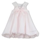 Girls Mini Me Pink Bow Organza Dress, 1, hi-res