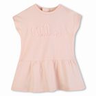 Younger Girls Pink Logo Dress, 1, hi-res