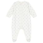Baby Boys White & Blue Logo Babygrow, 3, hi-res
