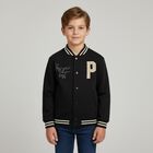 Boys Grey Varsity Jacket, 1, hi-res