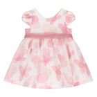 Baby Girls Ivory & Pink Floral Organza Dress, 1, hi-res