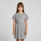 Girls Silver Logo Dress, 1, hi-res