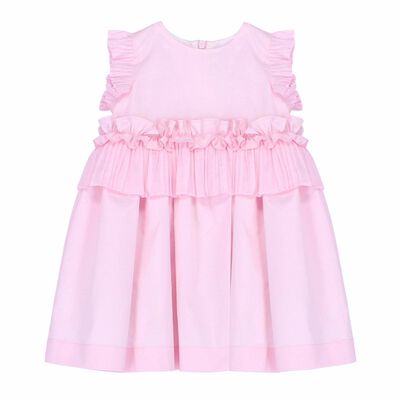 Younger Girls Pink Frill Dress