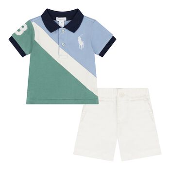 Baby Multi-Coloured Logo Shorts Set