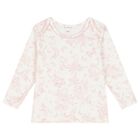 Baby Girls Ivory & Pink Toile Du Jouy Pyjamas, 1, hi-res