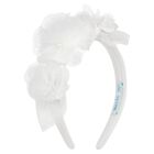 Girls White Flower Headband, 1, hi-res