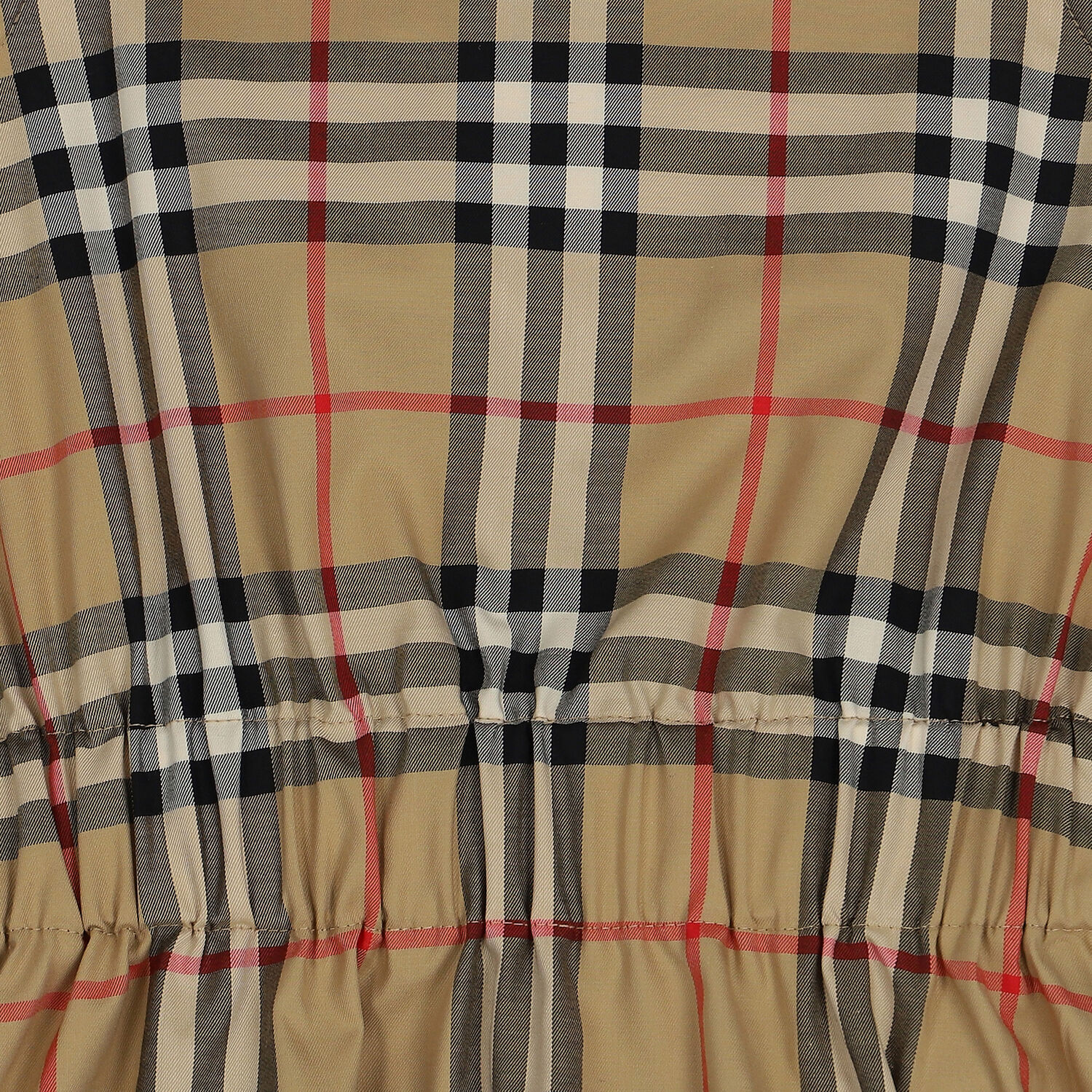 Girls Beige Checked Dress, 1, hi-res