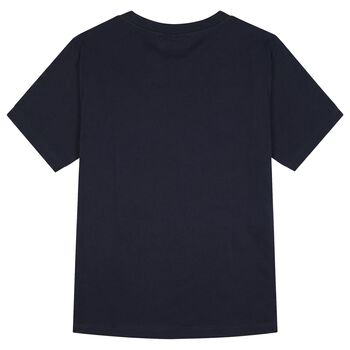 Boys Navy Blue Logo T-Shirt