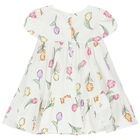 Younger Girls Ivory Tulip Dress, 1, hi-res