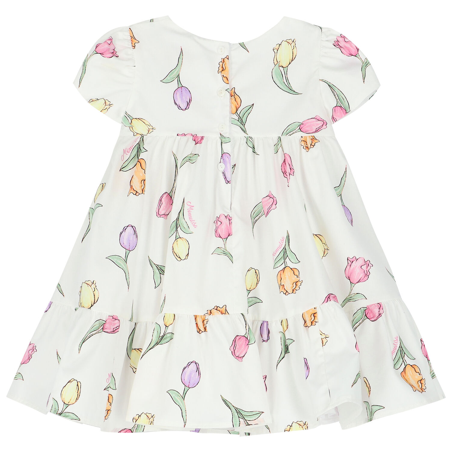 Younger Girls Ivory Tulip Dress, 1, hi-res