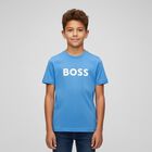 Boys Blue Logo T-Shirt, 4, hi-res