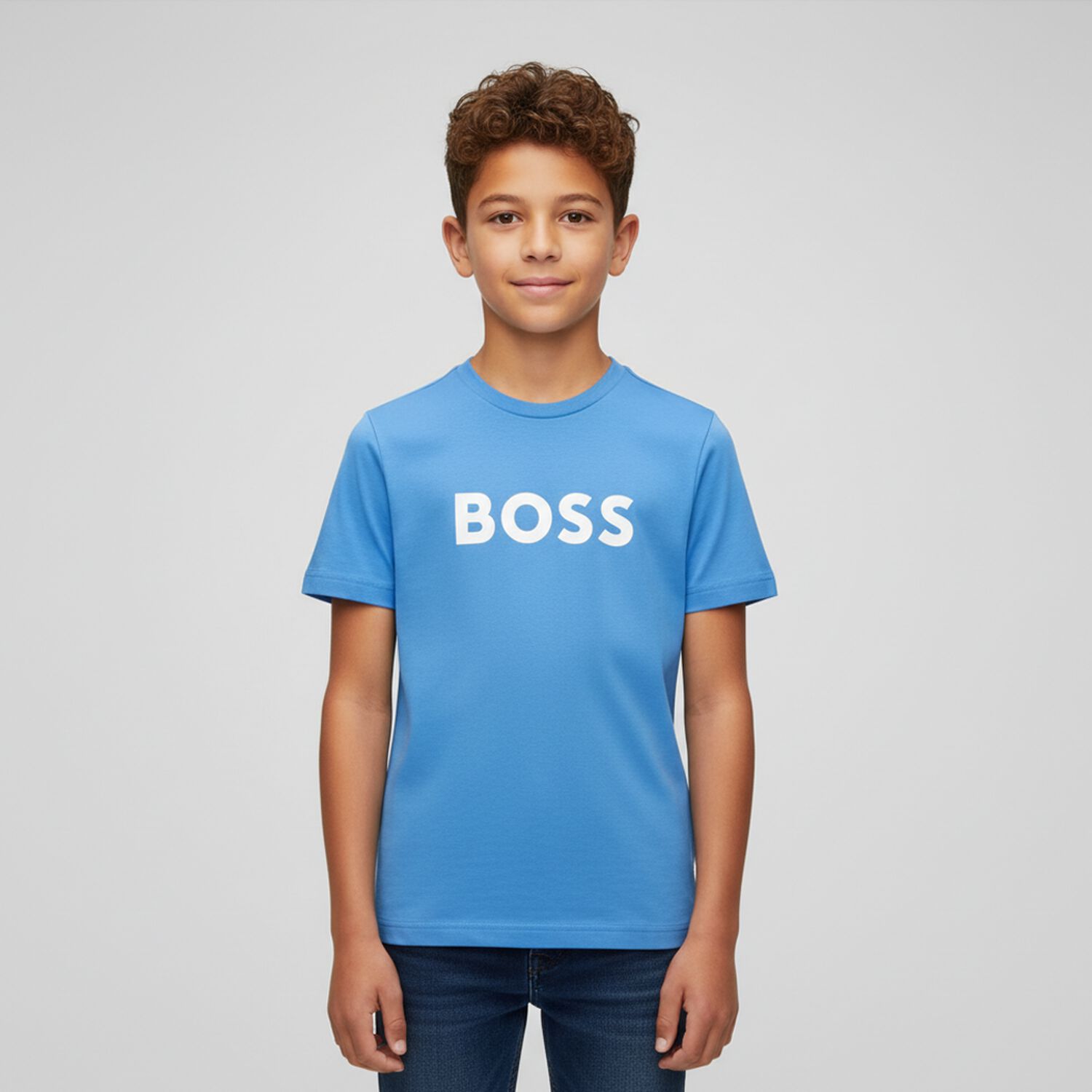 Boys Blue Logo T-Shirt, 4, hi-res