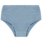 Baby Girls Blue Dress & Headband Set, 2, hi-res