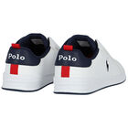Boys White Logo Trainers, 1, hi-res