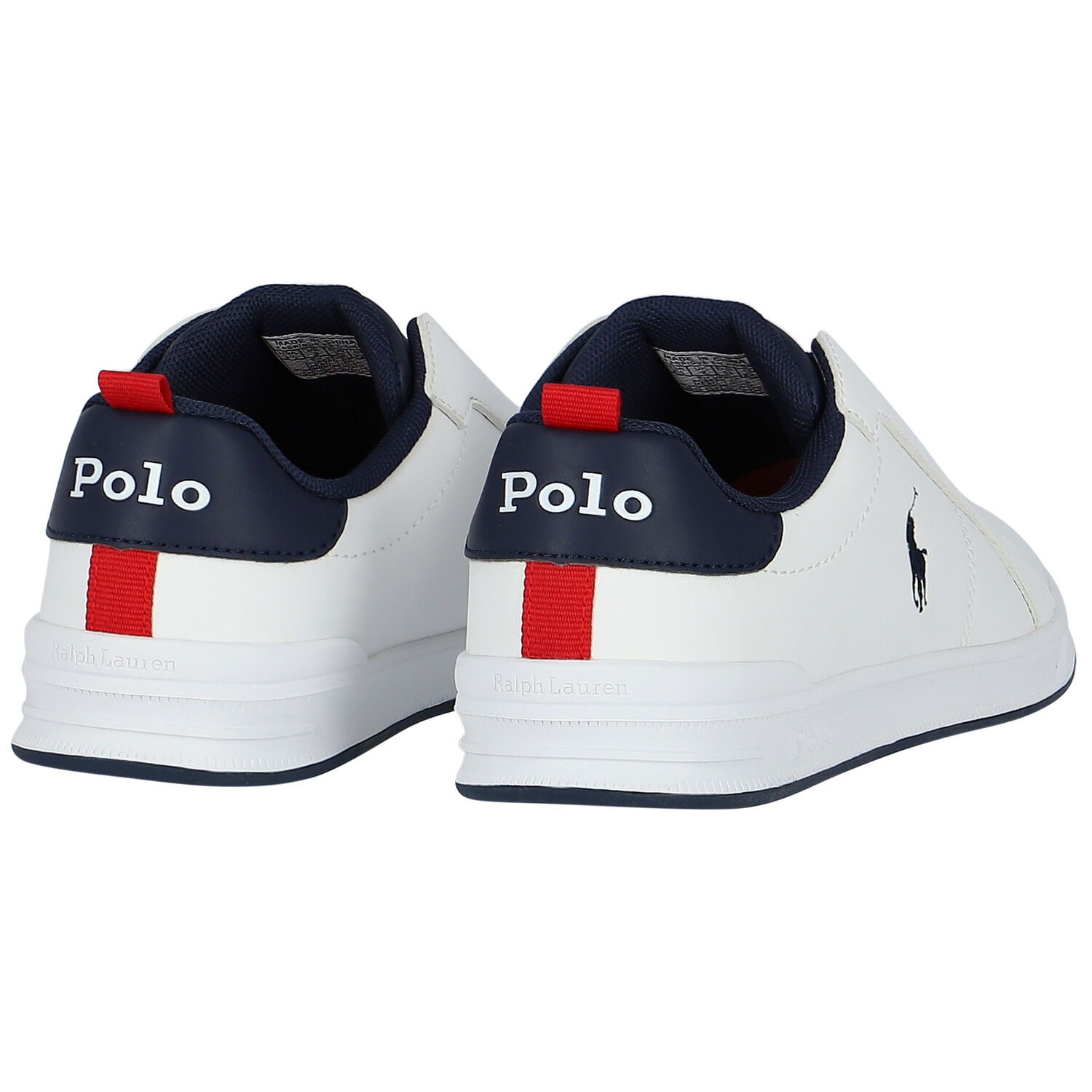 Boys White Logo Trainers, 1, hi-res