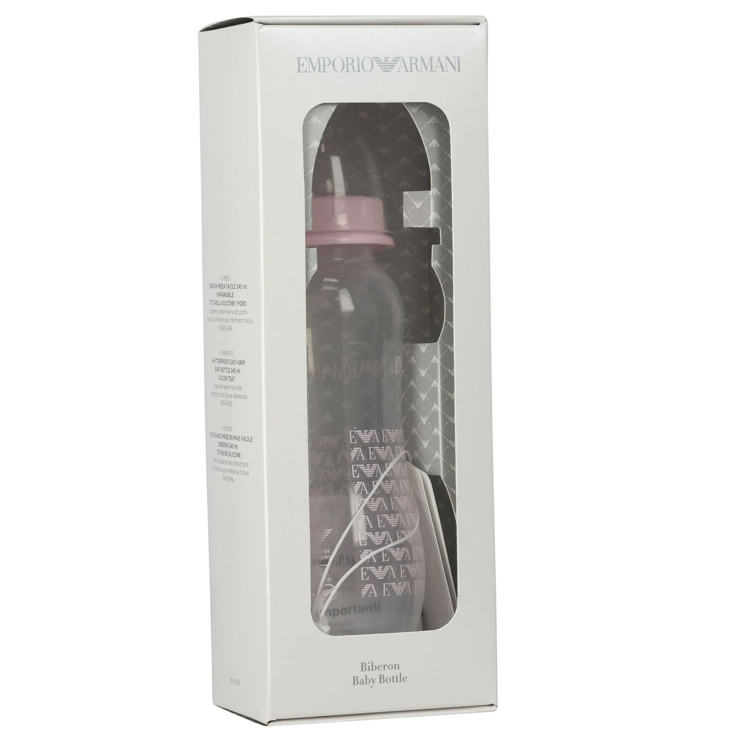 Baby Girls Pink Logo Baby Bottle, 4, hi-res