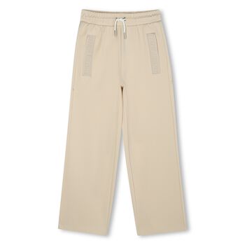 DKNY Girls Beige Logo Trousers, 2 Girls Beige Logo Trousers