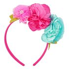 Girls Pink Flower Headband, 2, hi-res
