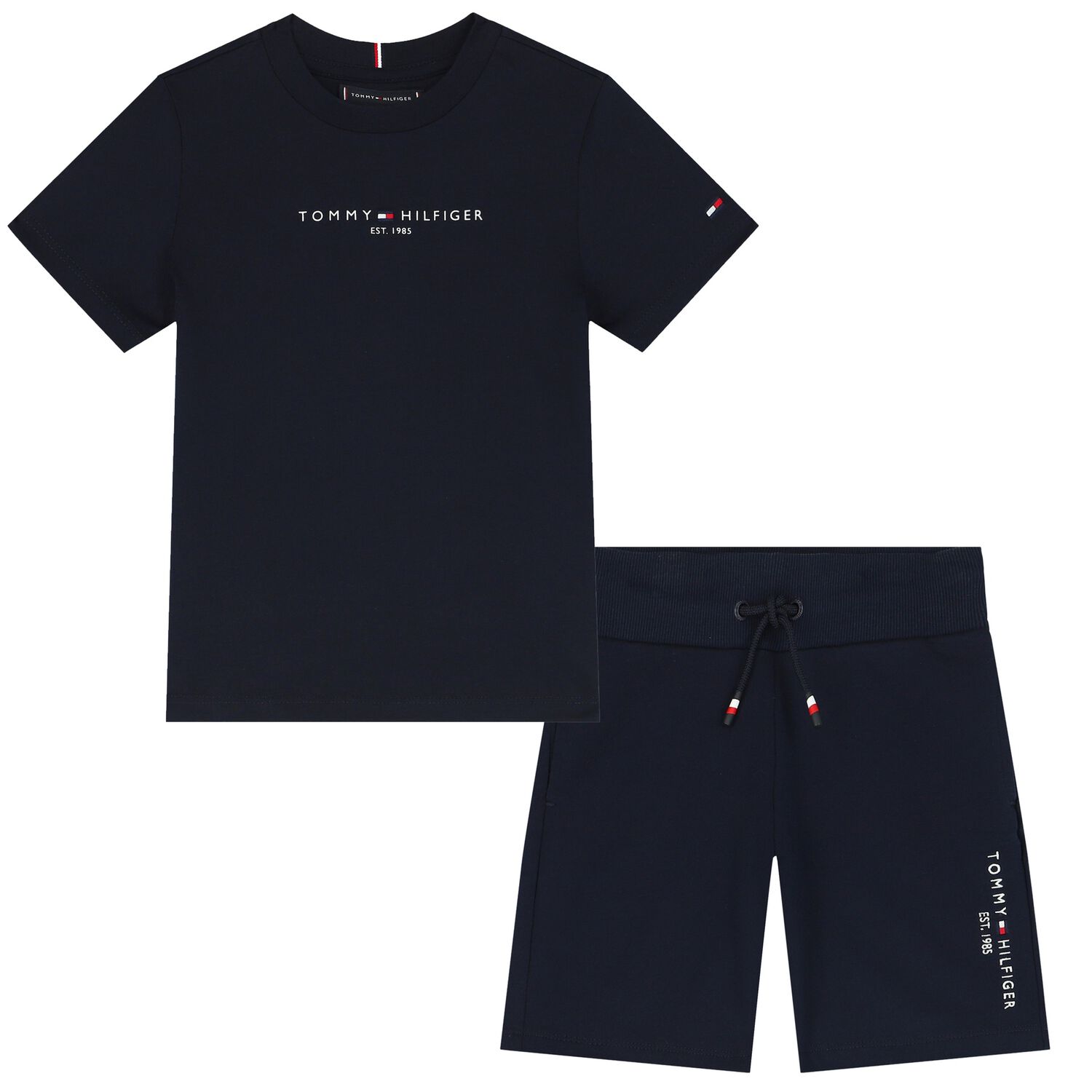 Boys Navy Blue Logo Shorts Set, 2, hi-res image number null