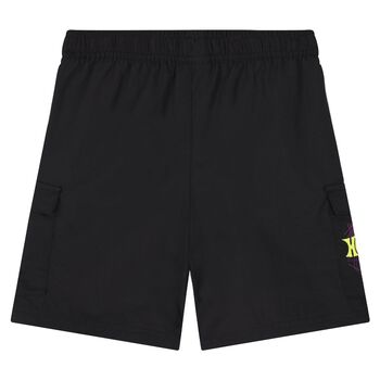 Boys Black Logo Shorts