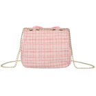 Girls Pink Bow Handbag, 1, hi-res
