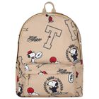 Beige Snoopy Logo Backpack ( 45CM ), 1, hi-res
