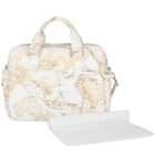 Beige Geo Map Baby Changing Bag, 1, hi-res