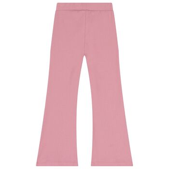 Girls Pink Flared Leggings