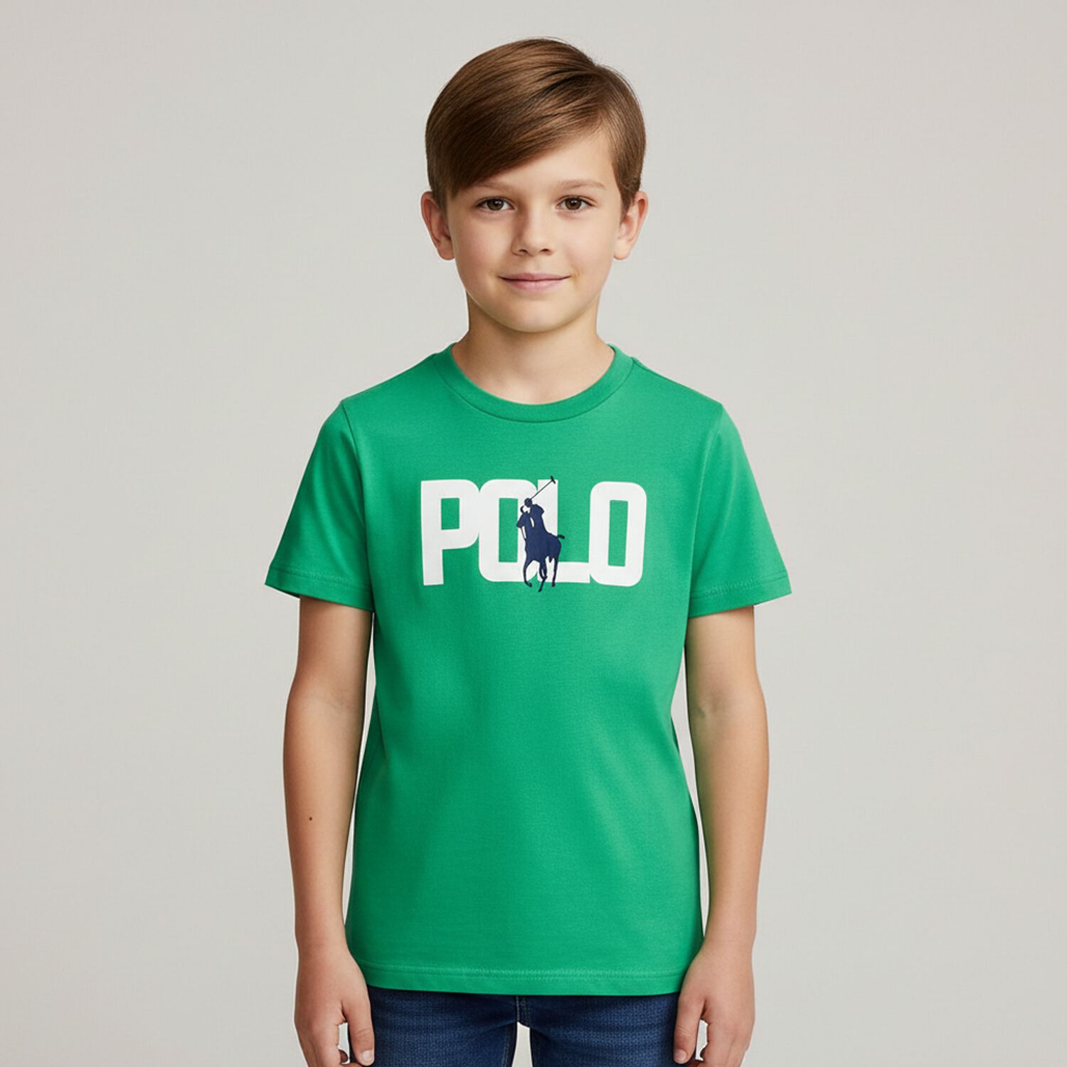 Boys Green Logo T-Shirt, 1, hi-res image number null