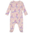 Baby Girls Pink Unicorn Babygrow Set, 1, hi-res