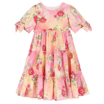 Girls Pink Floral Dress