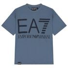 Boys Blue Logo T-Shirt, 4, hi-res