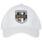 Boys White Logo Cap, 1, hi-res