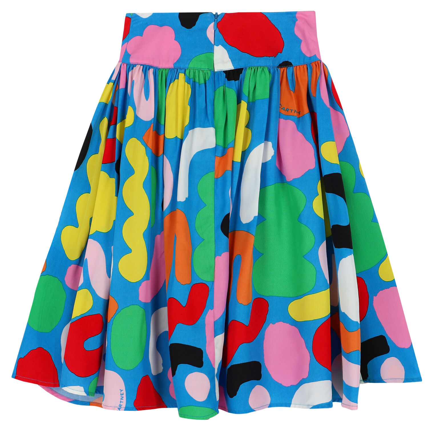 Girls Blue Abstract Skirt, 1, hi-res