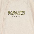 Beige Tiger Logo Babygrow, 1, hi-res