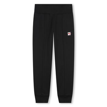 Girls Black Logo Joggers