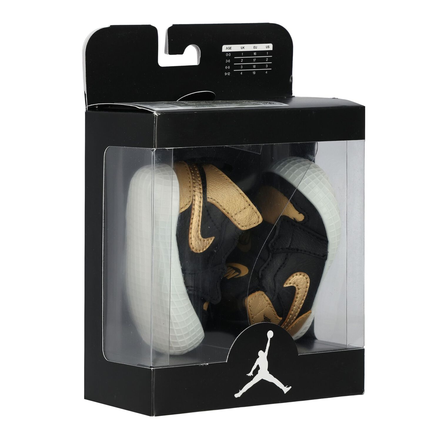 Black & Gold Air Jordan 1 Crib Bootie, 1, hi-res