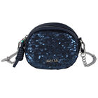 Girls Navy Logo Sequins Belt Bag, 1, hi-res