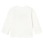 Younger Boys Ivory Animal Long Sleeve Top, 1, hi-res