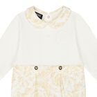 Ivory & Beige Barocco Babygrow, 1, hi-res